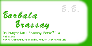 borbala brassay business card